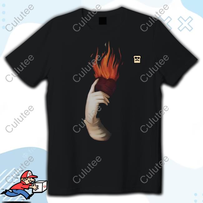 Disguised Toast Merch Flaming Heart Sweatshirt