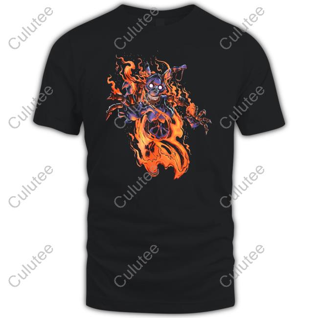 Hottopic Five Nights At Freddy's Burntrap Fire Shirt New