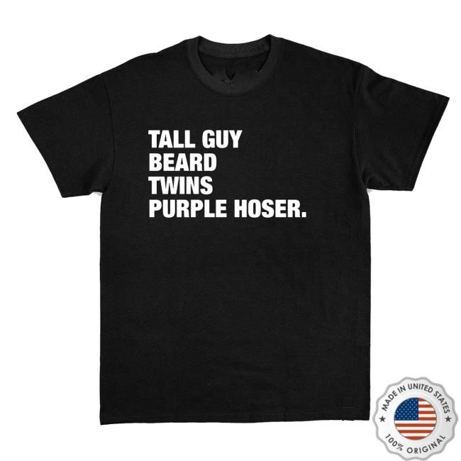 Dude Perfect Overtime Tee Tall Guy Beard Twins Purple Hoser.