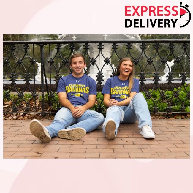 Official Savannah Bananas Merch Bananas EvoShield Distressed Logo Tshirt SavannahBananas