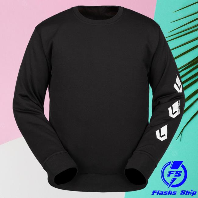 Official Volcom Stone Clothing Shop Store Core Hydro Crew neck Black