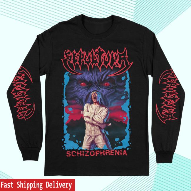 Official Sepultura Merch Store Sepultura Schizophrenia Long Sleeve Shirt Sepultura Clothing Shop