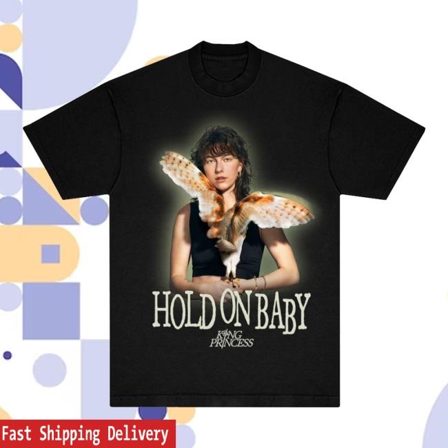 Hold On Baby Black New Tee King Princess