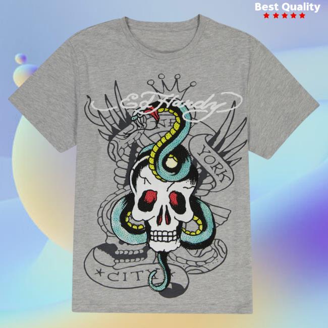 Official Ed Hardy Merch Store Rhinestone Skull Snake Top Shirt EdHardy Apparel Clothing Shop