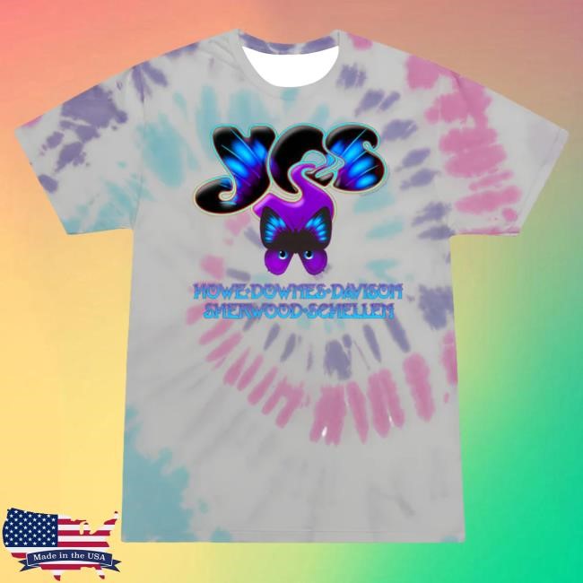 Yes Official Store Monarch 2024 Tour Tie-Dye Popover Shirt