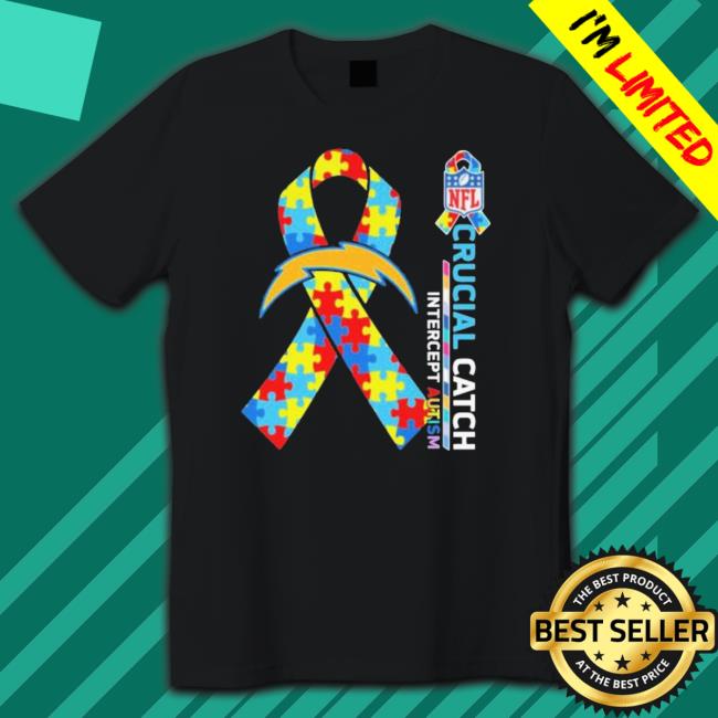 Los Angeles Chargers Crucial Catch Intercept Autism tee shirt