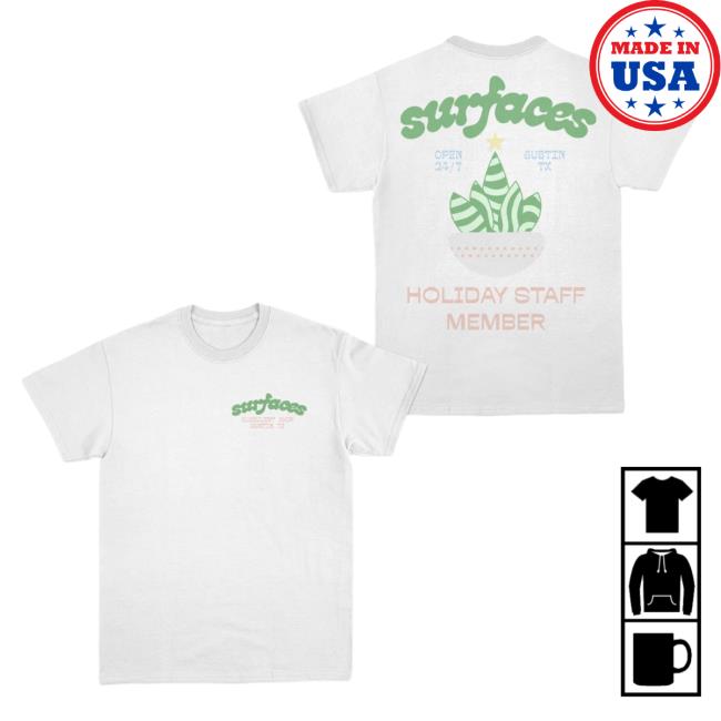 Official Merch Bar Surfaces Store Holiday Staff Tees MerchBar Shop