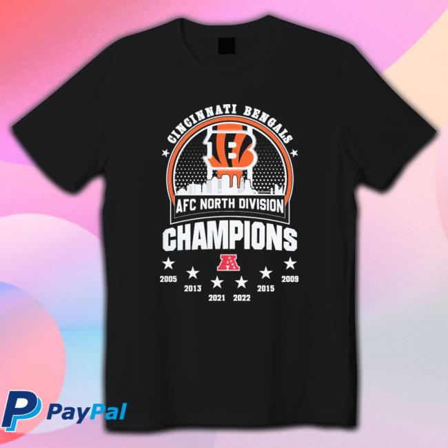 Cincinnati Bengals 2022 Afc North Division Champions Skyline Sweatshirts