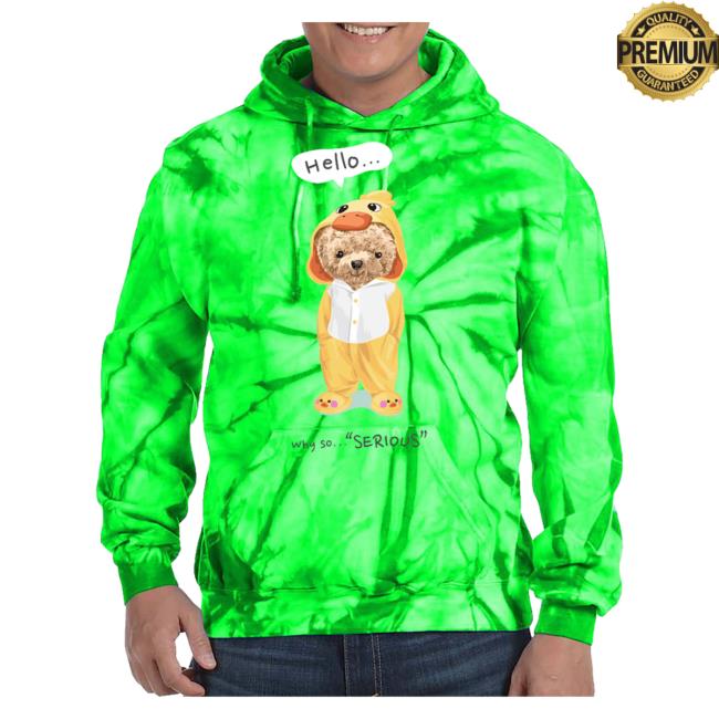 Official Tee Shirt Palace Hello Why So Serious Sweaters Lime Green Teeshirtpalace
