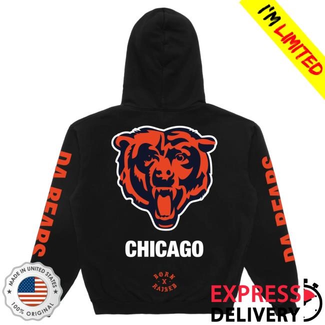 Official Born X Raised Store Born X Raised + Bears Classic Hoody: Black NFL 2025 Kickoff