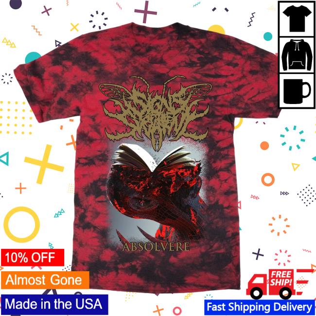 Official Indie Merch Store Signs of the Swarm Absolvere Tie Dye Popover Shirt Red/Black Crystal Tie-Dye Indiemerchstore
