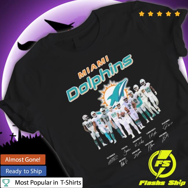 Miami Dolphins Team Football Signatures Shirts