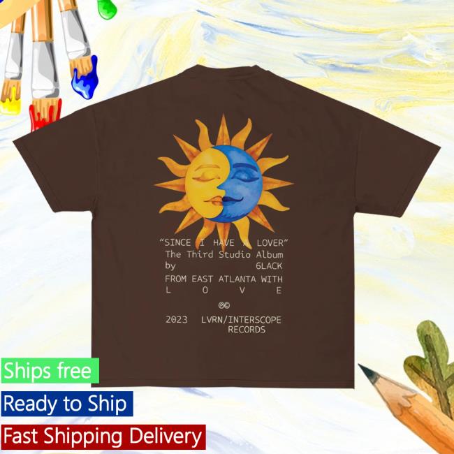 Official 6Lack Store Shop Sihal Sun T-Shirts - Chocolate