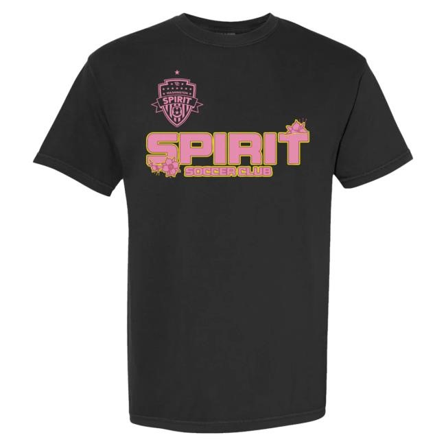 Official Washington Spirit Stadium Shop Washington Spirit x Dead Dirt Cherry Blossom Black Tees