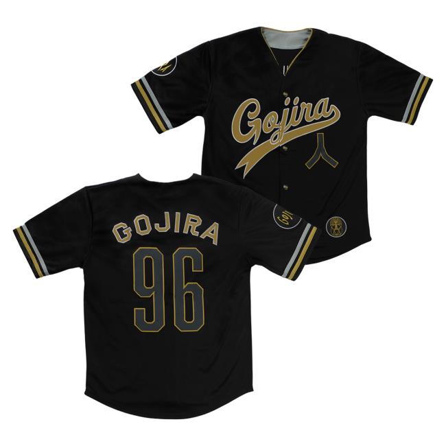 Official Roadrunner Records Gojira Merch Store Gojira Gojira 96 Baseball Jersey Tee Black RoadrunnerRecords